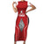 Custom Tonga Rugby Short Sleeve Bodycon Dress Mate Maa Kupesi Style