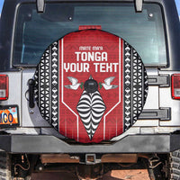 Custom Tonga Rugby Spare Tire Cover Mate Maa Kupesi Style LT9 Red - Polynesian Pride