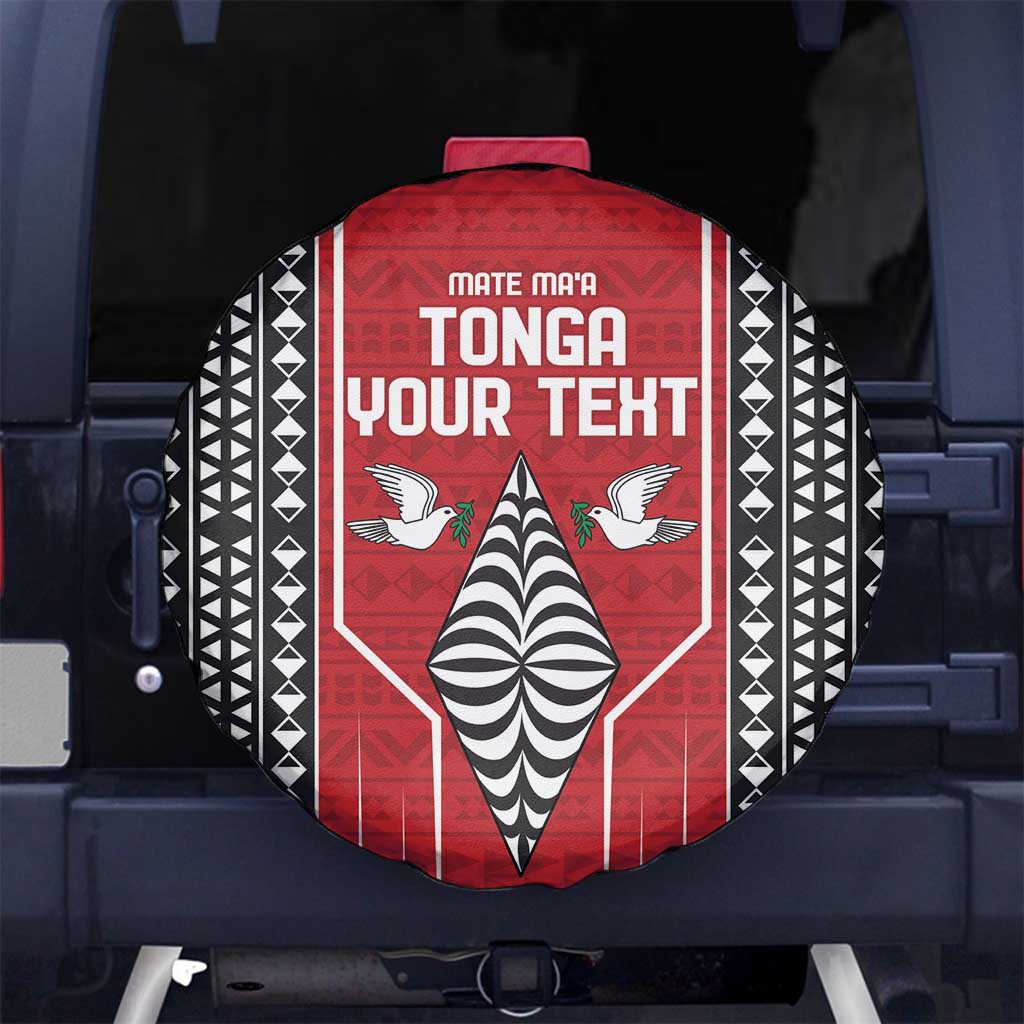 Custom Tonga Rugby Spare Tire Cover Mate Maa Kupesi Style LT9 - Polynesian Pride