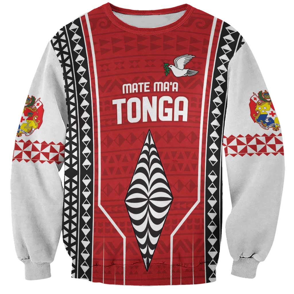 Custom Tonga Rugby Sweatshirt Mate Maa Kupesi Style