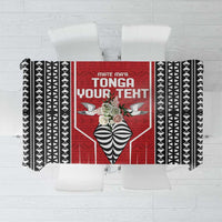 Custom Tonga Rugby Tablecloth Mate Maa Kupesi Style LT9 Red - Polynesian Pride