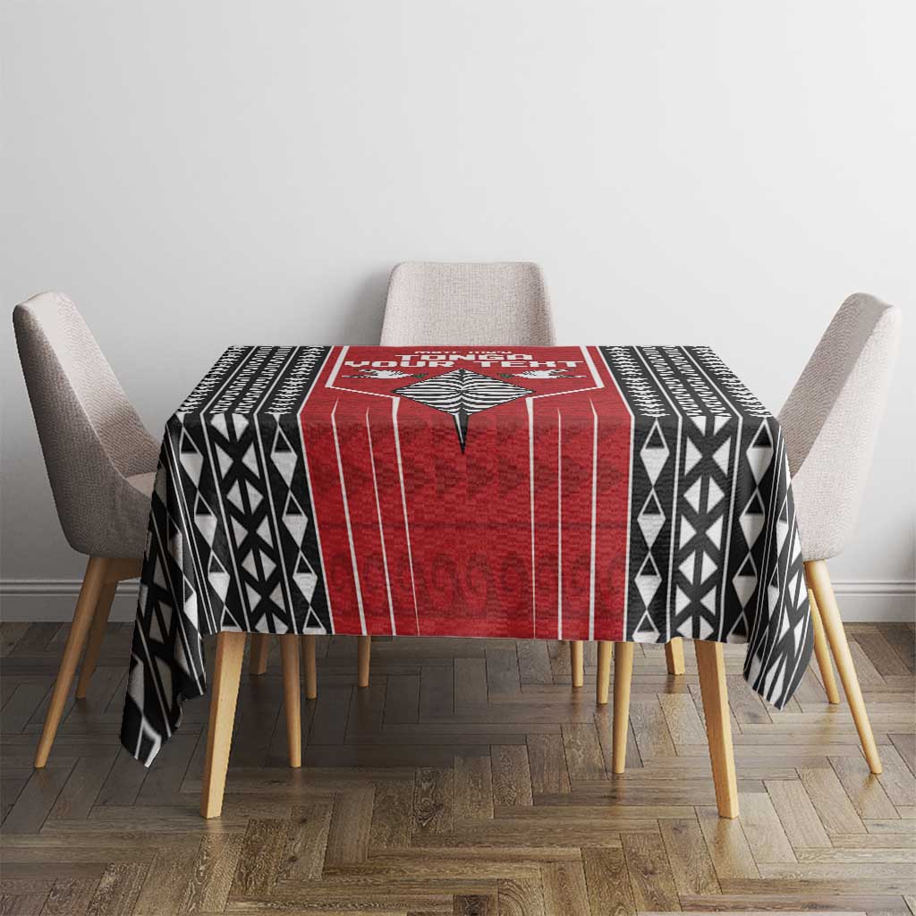 Custom Tonga Rugby Tablecloth Mate Maa Kupesi Style LT9 - Polynesian Pride