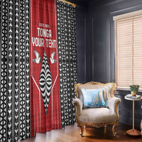 Custom Tonga Rugby Window Curtain Mate Maa Kupesi Style LT9 - Polynesian Pride