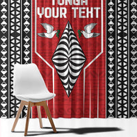 Custom Tonga Rugby Window Curtain Mate Maa Kupesi Style LT9 - Polynesian Pride