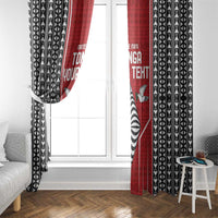 Custom Tonga Rugby Window Curtain Mate Maa Kupesi Style LT9 - Polynesian Pride