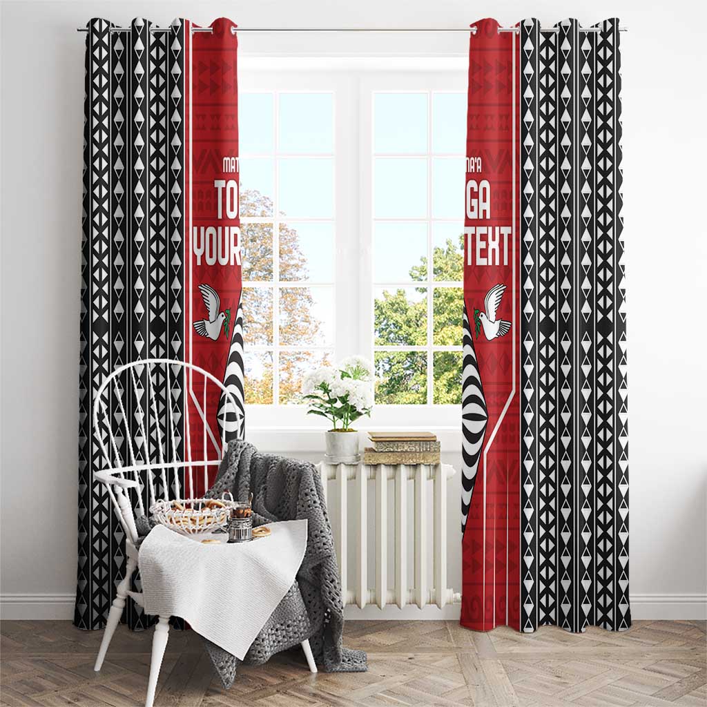 Custom Tonga Rugby Window Curtain Mate Maa Kupesi Style LT9 - Polynesian Pride