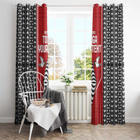 Custom Tonga Rugby Window Curtain Mate Maa Kupesi Style LT9 - Polynesian Pride