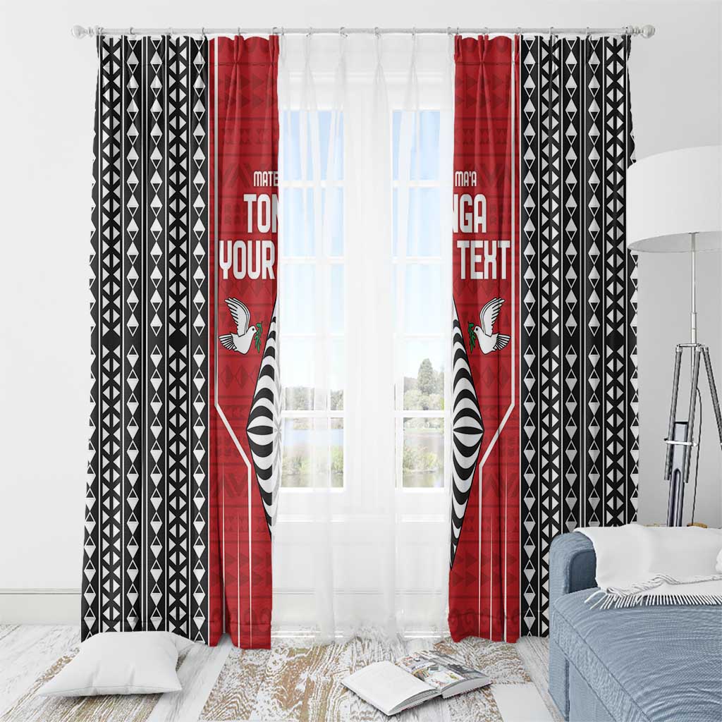Custom Tonga Rugby Window Curtain Mate Maa Kupesi Style LT9 - Polynesian Pride