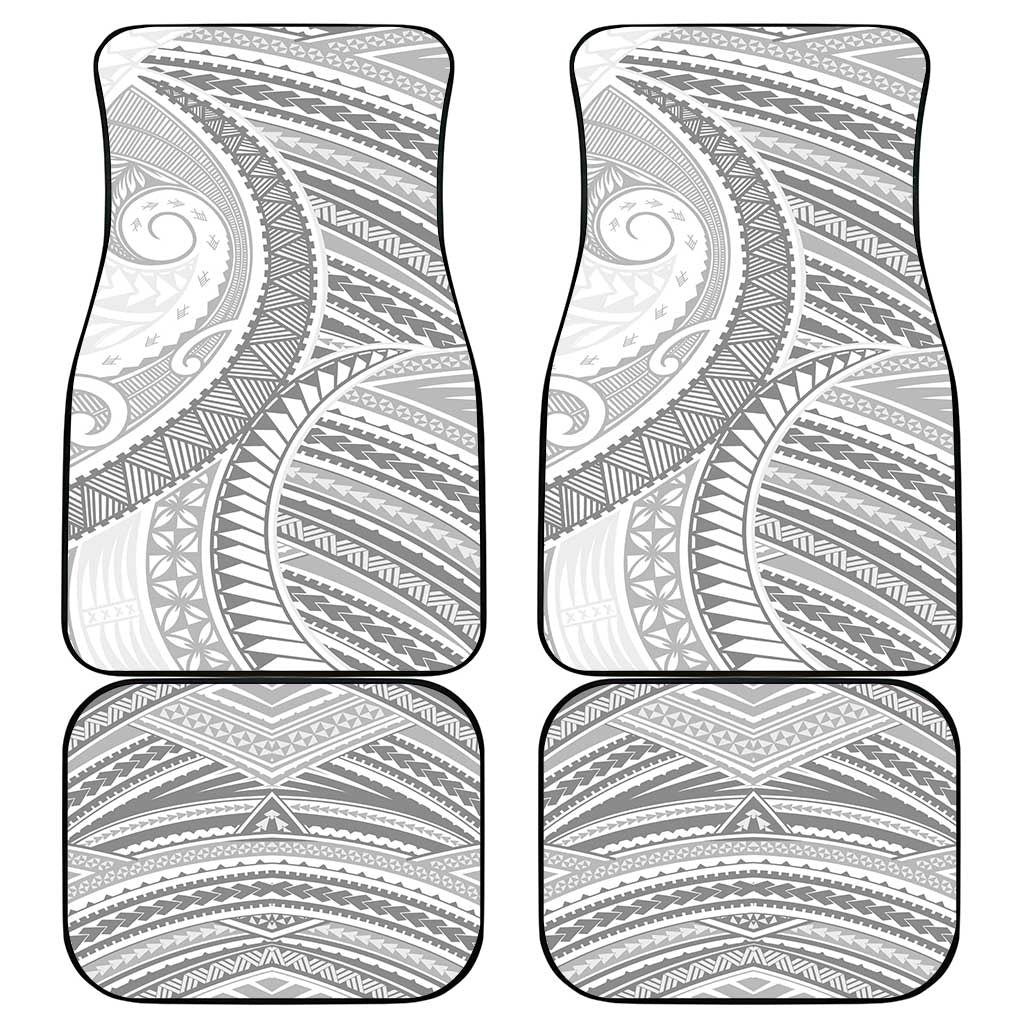 American Samoa White Sunday Car Mats Polynesian Lotu Tamaiti - Polynesian Pride