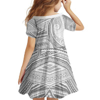 American Samoa White Sunday Family Matching Off Shoulder Maxi Dress and Hawaiian Shirt Polynesian Lotu Tamaiti - Polynesian Pride