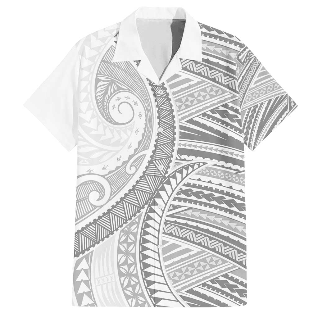 American Samoa White Sunday Family Matching Puletasi and Hawaiian Shirt Polynesian Lotu Tamaiti - Polynesian Pride