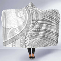 American Samoa White Sunday Hooded Blanket Polynesian Lotu Tamaiti - Polynesian Pride