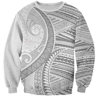 American Samoa White Sunday Sweatshirt Polynesian Lotu Tamaiti - Polynesian Pride