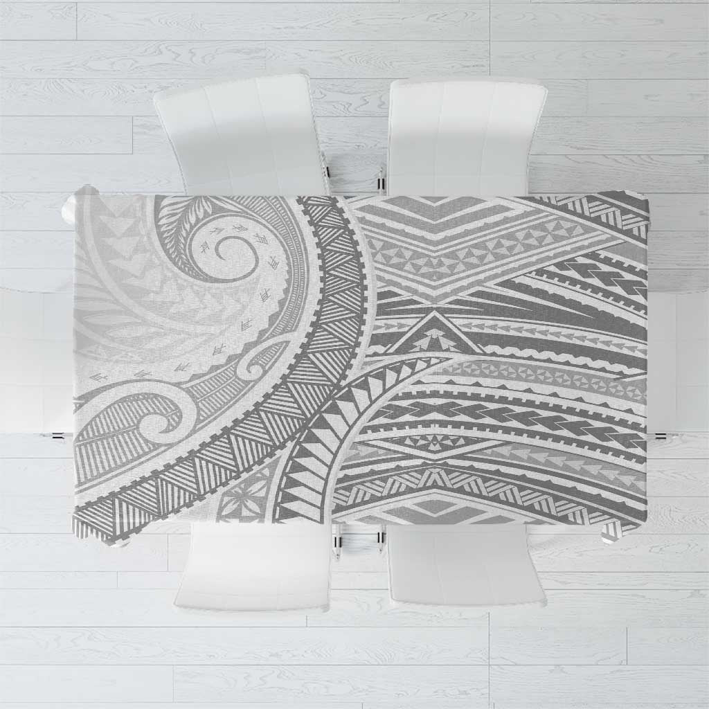 American Samoa White Sunday Tablecloth Polynesian Lotu Tamaiti - Polynesian Pride