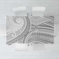 American Samoa White Sunday Tablecloth Polynesian Lotu Tamaiti - Polynesian Pride