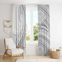 American Samoa White Sunday Window Curtain Polynesian Lotu Tamaiti - Polynesian Pride