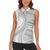 American Samoa White Sunday Women Sleeveless Polo Shirt Polynesian Lotu Tamaiti - Polynesian Pride