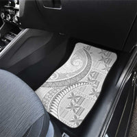 Niue White Sunday Car Mats Niuean Lotu Tamaiti Hiapo Pattern LT9 - Polynesian Pride