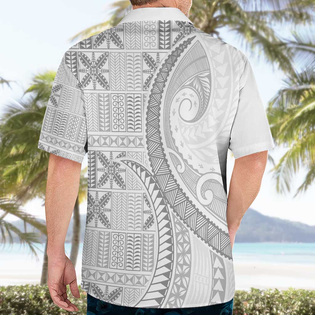 Niue White Sunday Hawaiian Shirt Niuean Lotu Tamaiti Hiapo Pattern LT9 - Polynesian Pride
