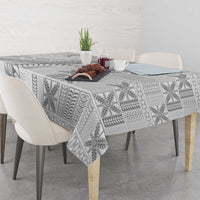 Niue White Sunday Tablecloth Niuean Lotu Tamaiti Hiapo Pattern LT9 - Polynesian Pride