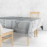 Niue White Sunday Tablecloth Niuean Lotu Tamaiti Hiapo Pattern LT9 - Polynesian Pride