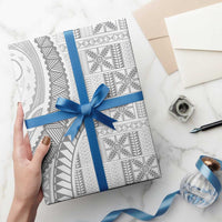 Niue White Sunday Wrapping Paper Niuean Lotu Tamaiti Hiapo Pattern LT9 - Polynesian Pride