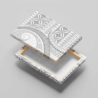 Polynesian White Sunday Canvas Wall Art Lotu Tamaiti Melanesian Pattern LT9 - Polynesian Pride