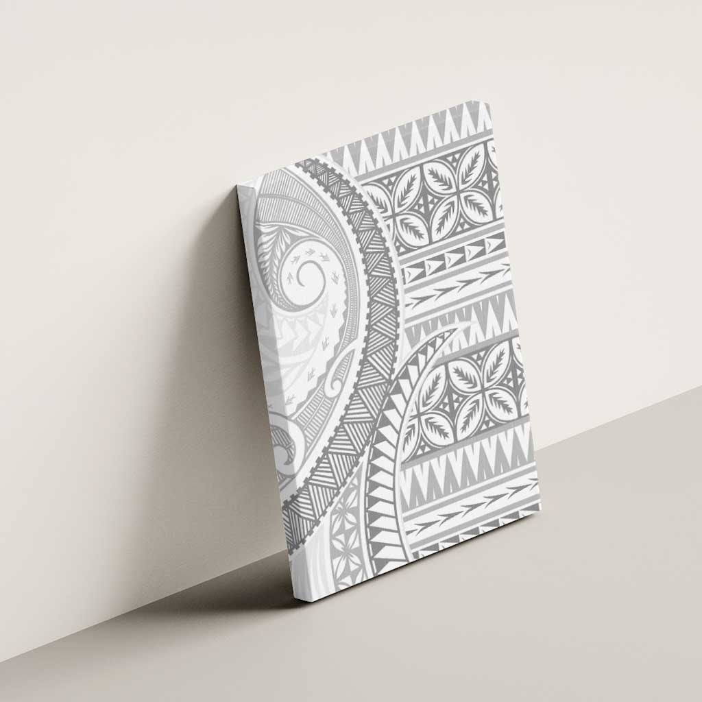 Polynesian White Sunday Canvas Wall Art Lotu Tamaiti Melanesian Pattern LT9 - Polynesian Pride