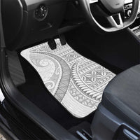 Polynesian White Sunday Car Mats Lotu Tamaiti Melanesian Pattern LT9 - Polynesian Pride