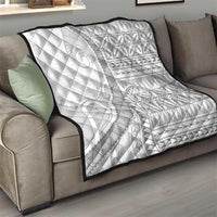 Polynesian White Sunday Quilt Lotu Tamaiti Melanesian Pattern - Polynesian Pride