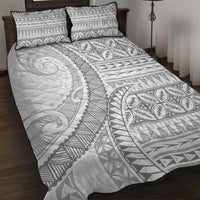 Polynesian White Sunday Quilt Bed Set Lotu Tamaiti Melanesian Pattern - Polynesian Pride