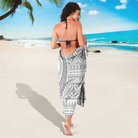 Polynesian White Sunday Sarong Lotu Tamaiti Melanesian Pattern - Polynesian Pride