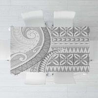 Polynesian White Sunday Tablecloth Lotu Tamaiti Melanesian Pattern LT9 White - Polynesian Pride