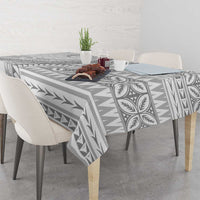 Polynesian White Sunday Tablecloth Lotu Tamaiti Melanesian Pattern LT9 - Polynesian Pride