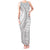 Polynesian White Sunday Tank Maxi Dress Lotu Tamaiti Melanesian Pattern - Polynesian Pride