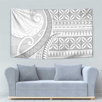 Polynesian White Sunday Tapestry Lotu Tamaiti Melanesian Pattern - Polynesian Pride