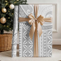Polynesian White Sunday Wrapping Paper Lotu Tamaiti Melanesian Pattern LT9 - Polynesian Pride