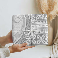 Polynesian White Sunday Wrapping Paper Lotu Tamaiti Melanesian Pattern LT9 - Polynesian Pride