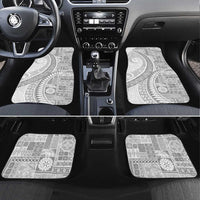 Samoa Siapo White Sunday Car Mats Lotu Tamaiti Polynesian White Pattern LT9 Set 4pcs White - Polynesian Pride