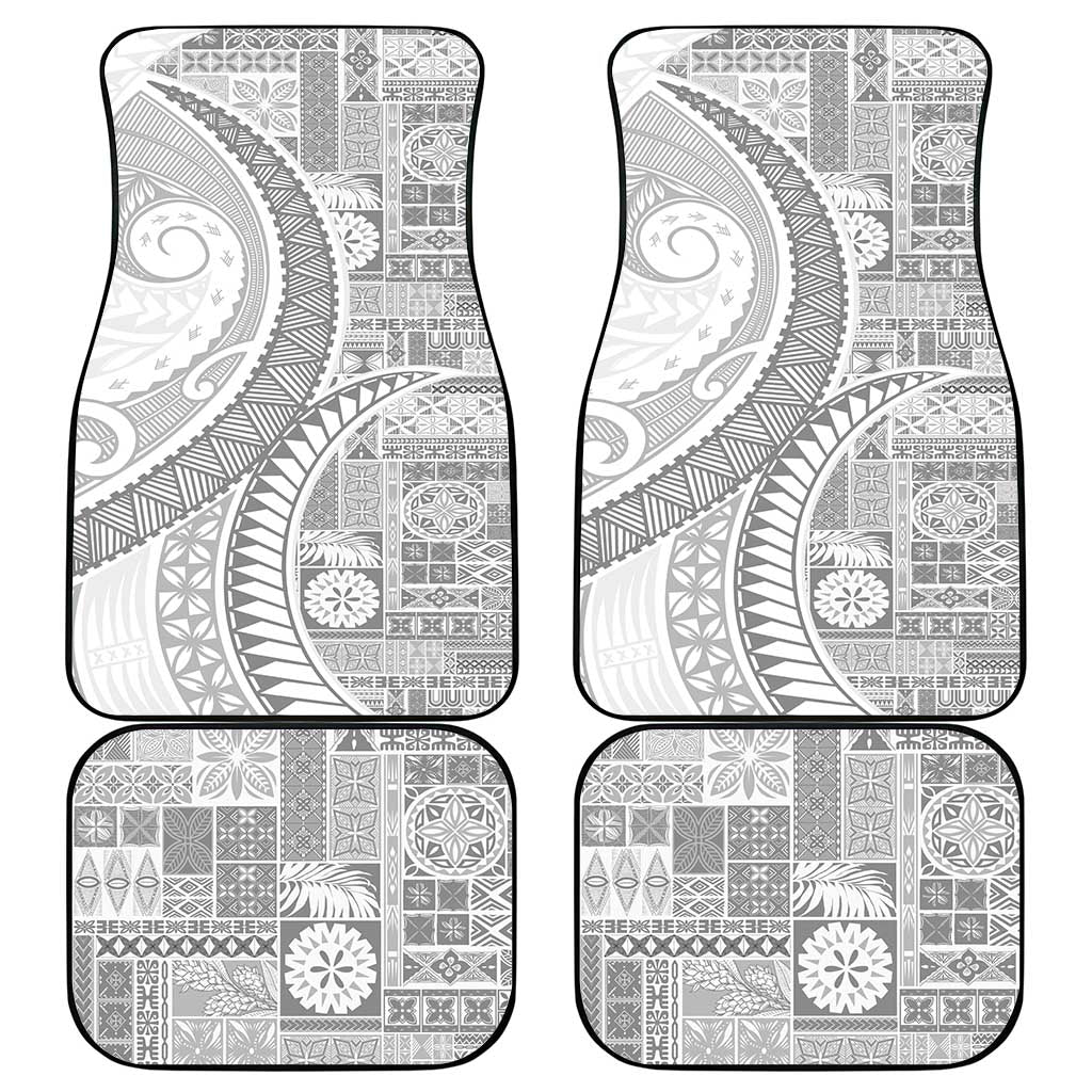 Samoa Siapo White Sunday Car Mats Lotu Tamaiti Polynesian White Pattern LT9 - Polynesian Pride