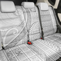 Tokelau White Sunday Back Car Seat Cover Lotu Tamaiti Ngatu Tokelau Feletoa Manulua - Polynesian Pride