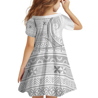 Tokelau White Sunday Family Matching Off Shoulder Short Dress and Hawaiian Shirt Lotu Tamaiti Ngatu Tokelau Feletoa Manulua - Polynesian Pride