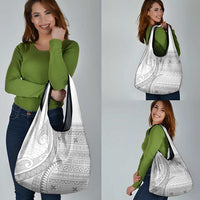 Tokelau White Sunday Grocery Bag Lotu Tamaiti Ngatu Tokelau Feletoa Manulua - Polynesian Pride