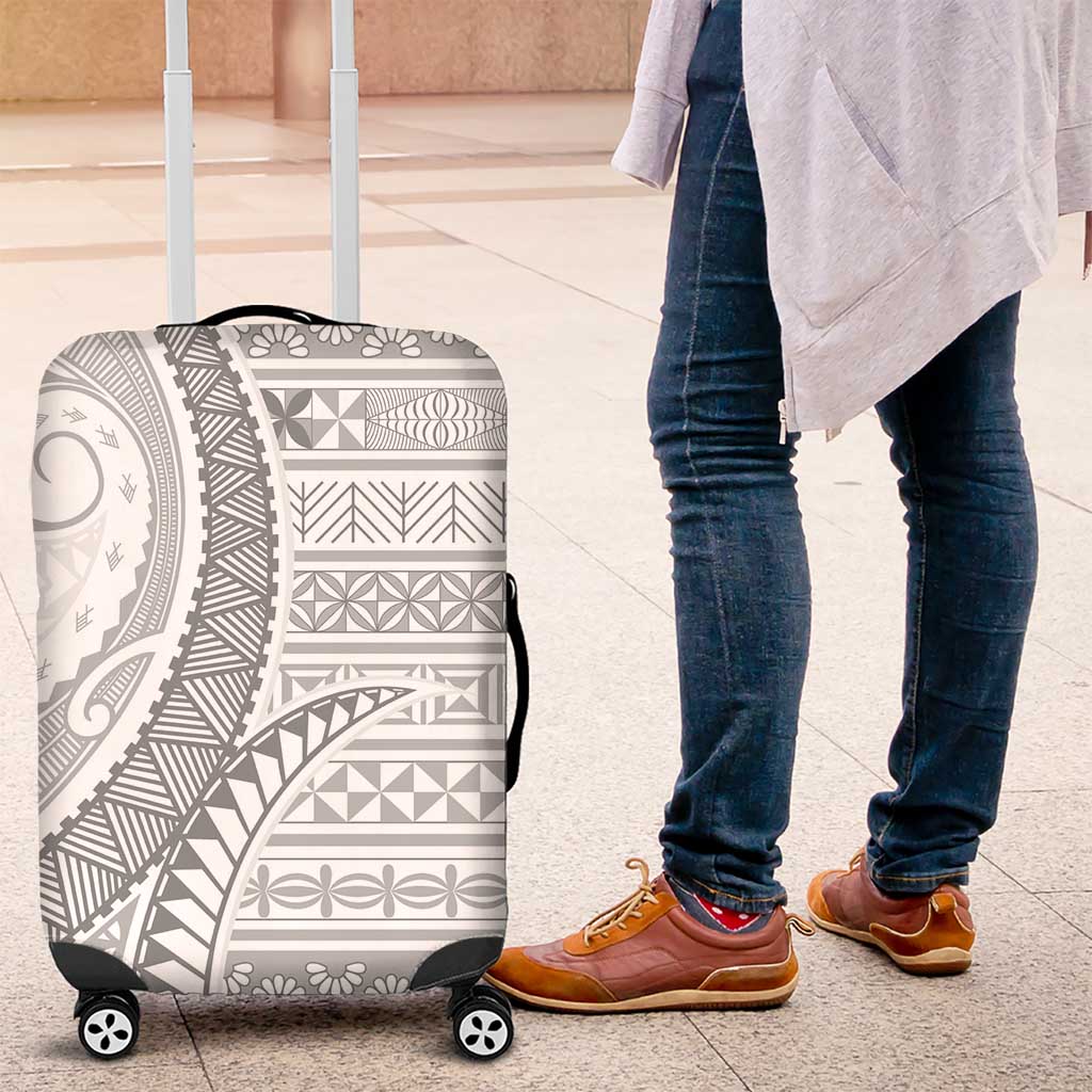 Tokelau White Sunday Luggage Cover Lotu Tamaiti Ngatu Tokelau Feletoa Manulua - Polynesian Pride