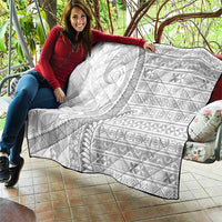 Tokelau White Sunday Quilt Lotu Tamaiti Ngatu Tokelau Feletoa Manulua - Polynesian Pride