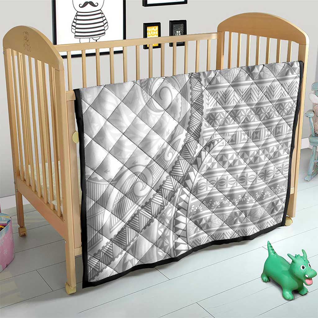 Tokelau White Sunday Quilt Lotu Tamaiti Ngatu Tokelau Feletoa Manulua - Polynesian Pride