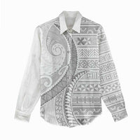 Tokelau White Sunday Women Casual Shirt Lotu Tamaiti Ngatu Tokelau Feletoa Manulua - Polynesian Pride