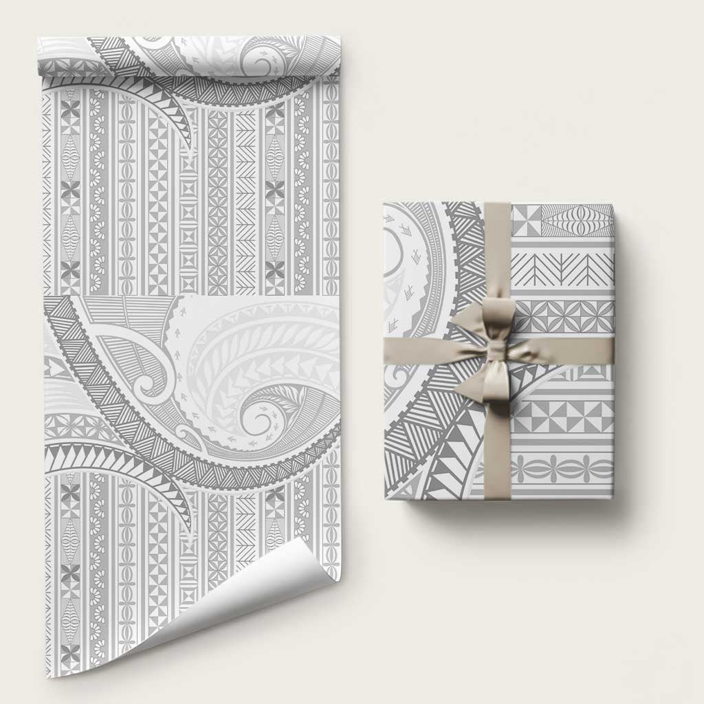 Tokelau White Sunday Wrapping Paper Lotu Tamaiti Ngatu Tokelau Feletoa Manulua - Polynesian Pride