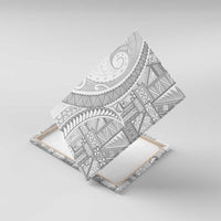 Tonga White Sunday Canvas Wall Art Lotu Tamaiti Ngatu Tribal - Polynesian Pride