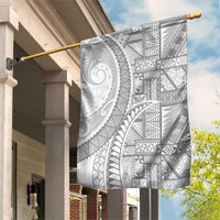 Tonga White Sunday Garden Flag Lotu Tamaiti Ngatu Tribal - Polynesian Pride